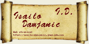 Isailo Damjanić vizit kartica